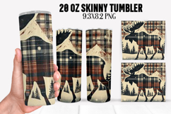 Christmas Deer Tumbler Sublimation ,20 oz Tumbler Wrap Product Image 1