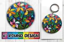 Colorful Stained Glass Tree Design PNG Wrap Product Image 1