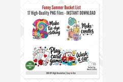 Funny Summer Bucket List Clipart | 17 PNG Files | Summer Product Image 5