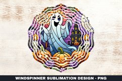 Halloween Boo Wind Spinner Sublimation Design Product Image 1