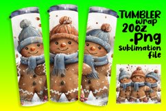 Holiday Gingerbread Design 20oz Tumbler Wrap Product Image 1