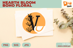 Hearth Bloom Boho Floral Monogram Product Image 1