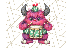 Christmas Monster Clipart, Funny Holiday Creature PNG Art Product Image 4