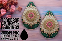 Lovely Teardrop Design for Sublimation Projects , Mandala Product Image 1