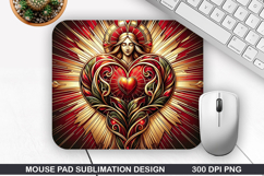 Mouse Pad Sublimation, Jesus Mouse Pad PNG Design Product Image 1