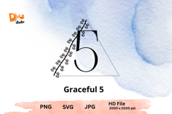Graceful Monogram - Elegant Floral Letters PNG | SVG | JPG Product Image 1