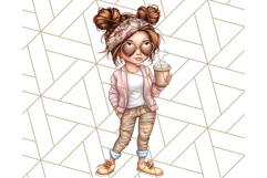 Sassy Mom Coffee PNG Clipart, Messy Bun Mom Life PNGs Product Image 4