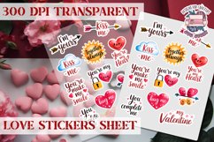Love sticker Hearts Stickers Sheet St. Valentine&#039;s Heart PNG Product Image 1