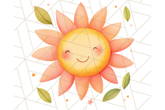 Pastel Watercolor Spring Clipart, Cheerful Floral Png Design Product Image 4