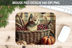 Cat Mouse pad Sublimation - Thanksgiving PNG Design Product Image 1