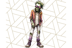 Bold Zombie Clipart PNG, Creepy Halloween Clip Art Product Image 4