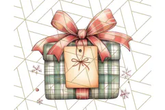 Vintage Christmas Ornaments and Presents PNG Holiday Clipart Product Image 4