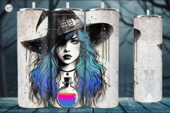 4 Witch Seamless Tumbler Sublimation, 20 oz Tumbler Wrap Product Image 3