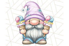 Ice Cream Gnome Clipart PNG Summer Dessert Art, Summer Gnome Product Image 4