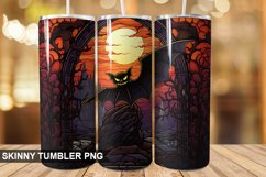 Stained Glass Halloween Bat PNG Tumbler Design Product Image 1