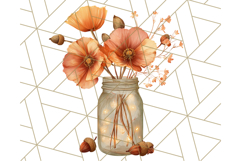 Fall Mason Jar Flowers PNG Clipart Product Image 4