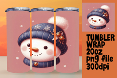 ELEGANT 20oz Tumbler PNG Design , Snowman Product Image 1
