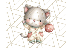 Christmas Pets in Pajamas Clipart PNG, Christmas Png Clipart Product Image 4
