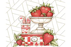 Cottagecore Strawberry Kitchen PNG Clipart, Retro Fruit Png Product Image 4