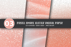 Pastel Ombre Glitter Digital Paper Product Image 1