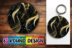 Glamorous Car Coasters: Glitter Sublimation Product Image 1