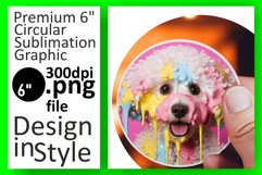 Car Coaster Color Explosion: Sublimation Dog Art Product Image 1
