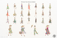 Fashionable Summer Girl Clipart Product Image 4