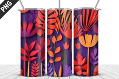 Flowers Tumbler Wrap | Sublimation Design | Tumbler PNG Product Image 1