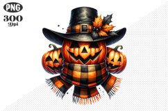 Halloween Pumpkins Sublimation - Clipart PNG Design Product Image 1