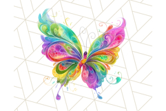 Colorful Butterfly Clipart PNG Clipart, Rainbow Butterfly Product Image 4