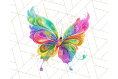 Colorful Butterfly Clipart PNG Clipart, Rainbow Butterfly Product Image 4