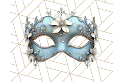 Vintage Garden Masquerade Floral Eye Mask PNG Clipart Product Image 4