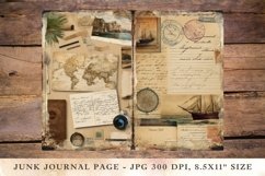Printable Junk Journal Pages postcard travel 1 Product Image 1