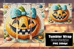 CUSTOM 20oz Tumbler Design for DIY , Cute Pumpkin Product Image 1