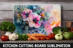 Cutting Board Sublimation Design - Flowers Sublimation PNG Product Image 1