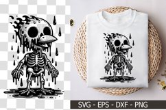 A Melting Bird Skeleton Character - Skeleton SVG Product Image 1