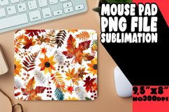 Elegant Watercolor Autumn Mouse Pad for Sublimation Product Image 1