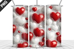Valentines Love Skinny Tumbler PNG Wrap| Valentines Tumbler Product Image 5