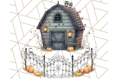 Halloween Cottagecore Barn PNG Clipart, Fall Style Product Image 4