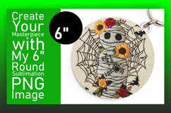 Chic Round Design for Keychain PNG , Halloween Product Image 1