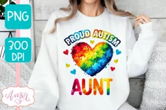 Autism Aunt PNG sublimation | Autism family support PNG Product Image 1