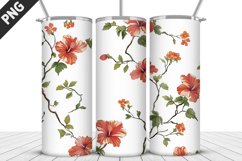 Flowers Tumbler Wrap | Sublimation Design | Tumbler PNG Product Image 1