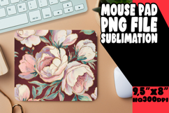Radiant Mouse Mat Sublimation PNG, Flower Pattern Product Image 1