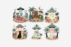 Summerween UFO Clipart Bundle | 14 PNG Files | Cute Spooky Product Image 8