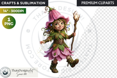 Spring Blossom Gnomes Cliparts Fantasy graphics scrapbooking Product Image 1