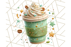 Pastel Coffee Mug Clipart PNG, Latte Iced Coffee Tea Cups Product Image 4