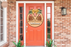 Easter Bunny Door Hanger Laser Cut | Wooden Door Sign Product Image 6