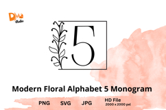 Modern Floral Alphabet Monogram Product Image 1