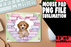 VIBRANT MOUSE PAD SUBLIMATION PNG, Cute Dog Product Image 1