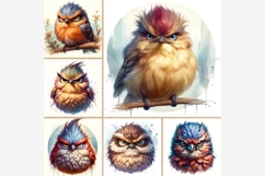 Angry Grumpy Birds Clipart Bundle | 13 JPEG Files Product Image 6